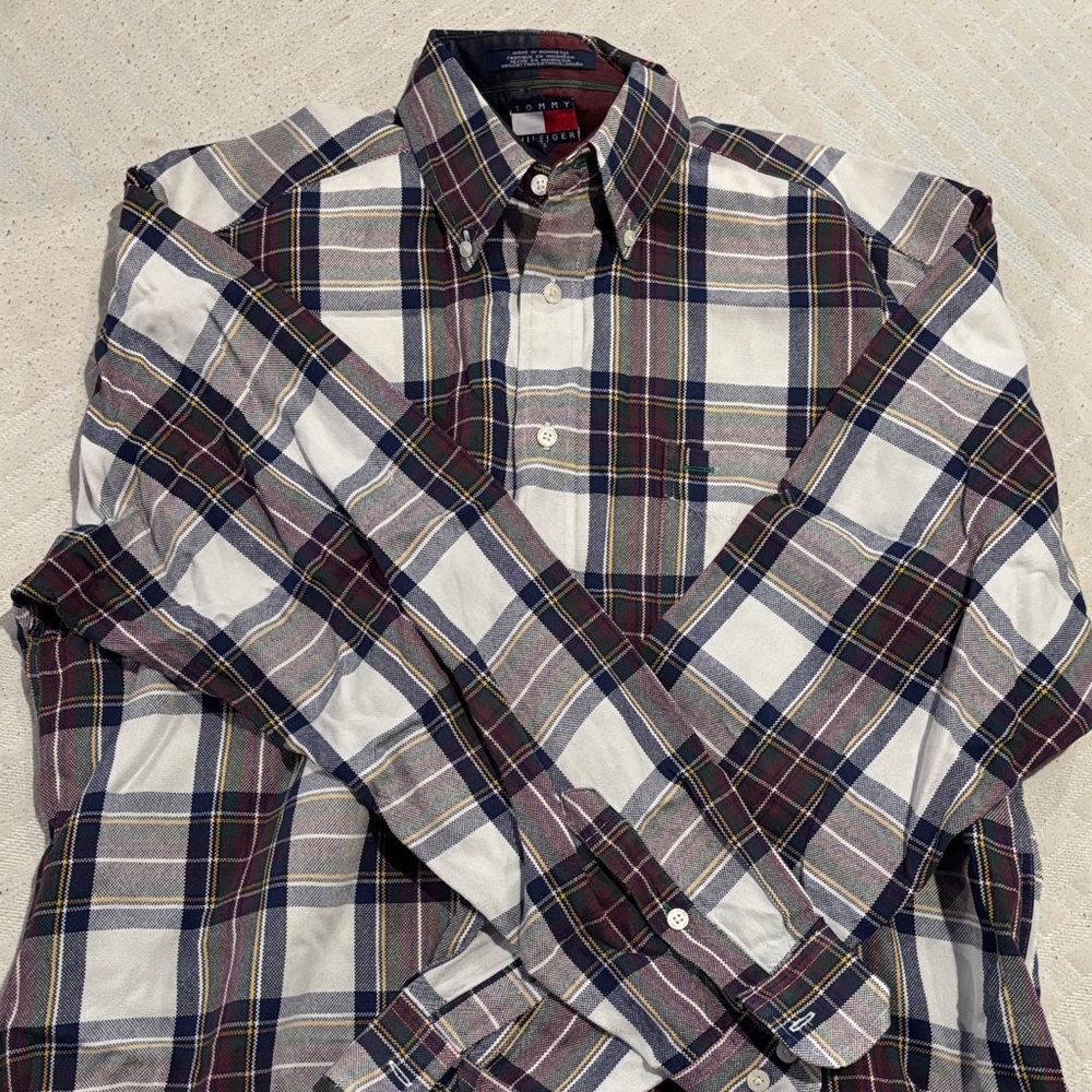 Bundle of 3 Tommy Hilfiger Classic Checkered Men's Button-Down Shirt